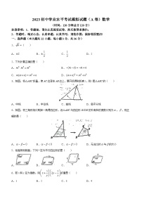 2023年山东省临沂市罗庄区中考二模数学试题(含答案)