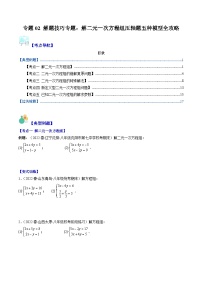 【期末常考压轴题】湘教版七年级数学下册-专题02 解题技巧专题：解二元一次方程组压轴题五种模型 全攻略讲学案