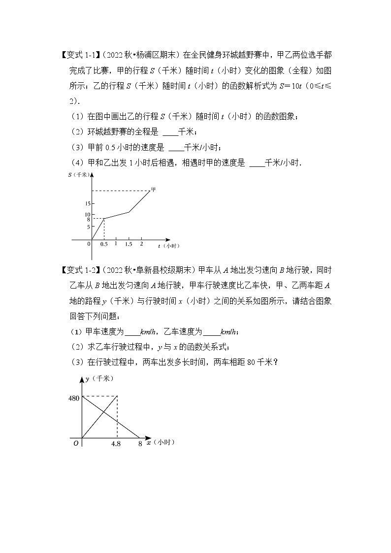 专题27 一次函数应用（5大类型）（原卷版）第2页