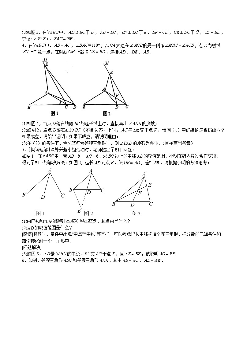 特训12 等腰三角形 压轴题-2022-2023学年七年级数学下册期中期末挑战满分冲刺卷（沪教版，上海专用）02