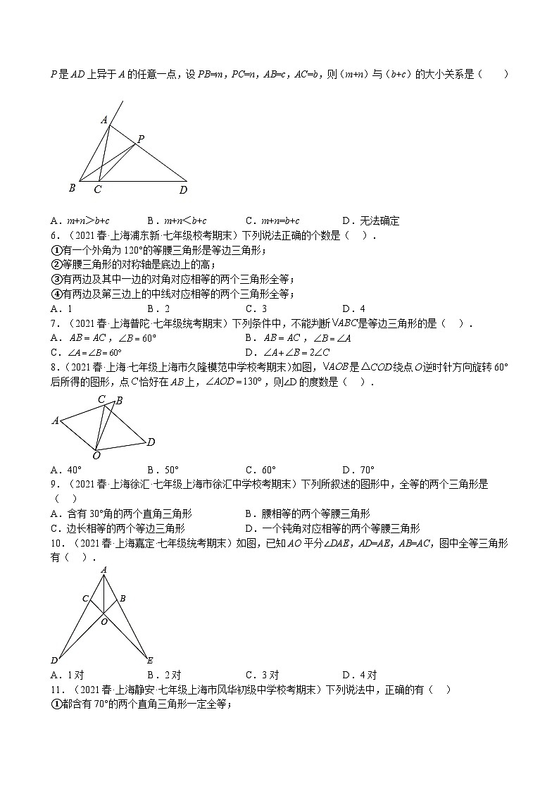 特训13 期末选填压轴题（上海精选归纳）-2022-2023学年七年级数学下册期中期末挑战满分冲刺卷（沪教版，上海专用）02