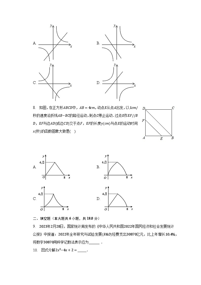 2023年山东省菏泽市牡丹二十二中中考数学二模试卷（含解析）第3页