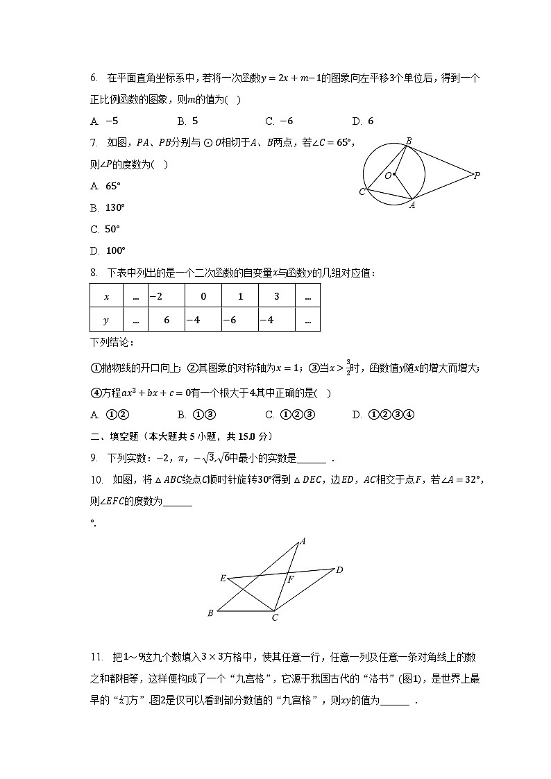 2023年陕西省西安市莲湖区庆安初级中学中考数学五模试卷（含解析）02