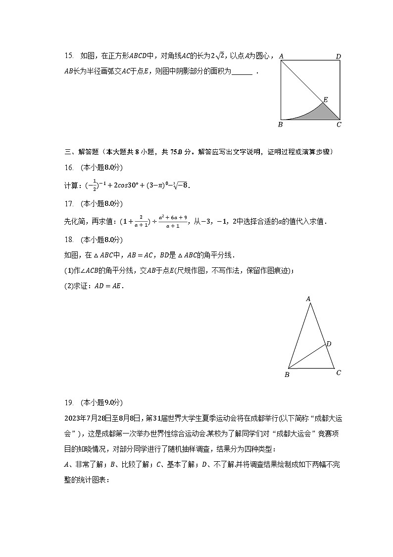 2023年广东省东莞市塘厦初级中学中考数学二模试卷（含解析）第3页
