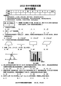 2023届安徽省合肥市新站区九年级中考三模数学试卷+答案