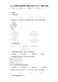 2023年安徽省芜湖市繁昌县横山初级中学中考一模数学试题（含解析）