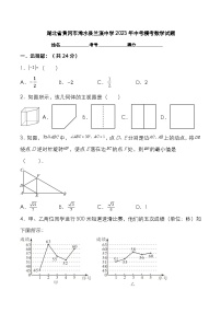 2023年湖北省黄冈市浠水县兰溪镇兰溪初级中学中考模拟数学试题