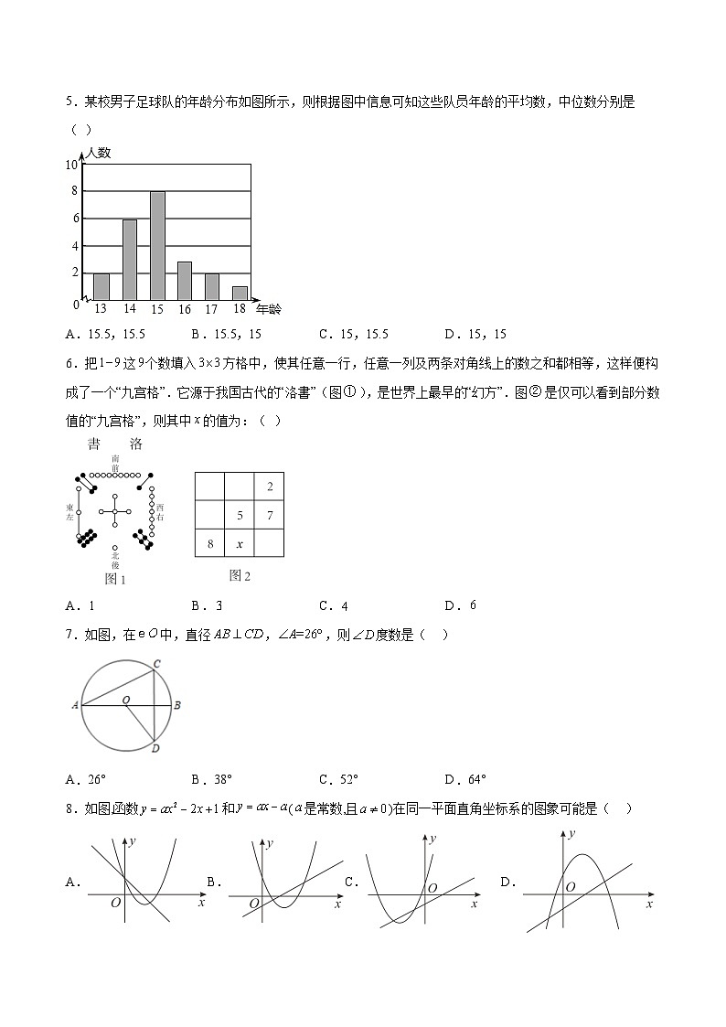 数学（湖南株洲卷）-学易金卷：中考第二次模拟考试卷02