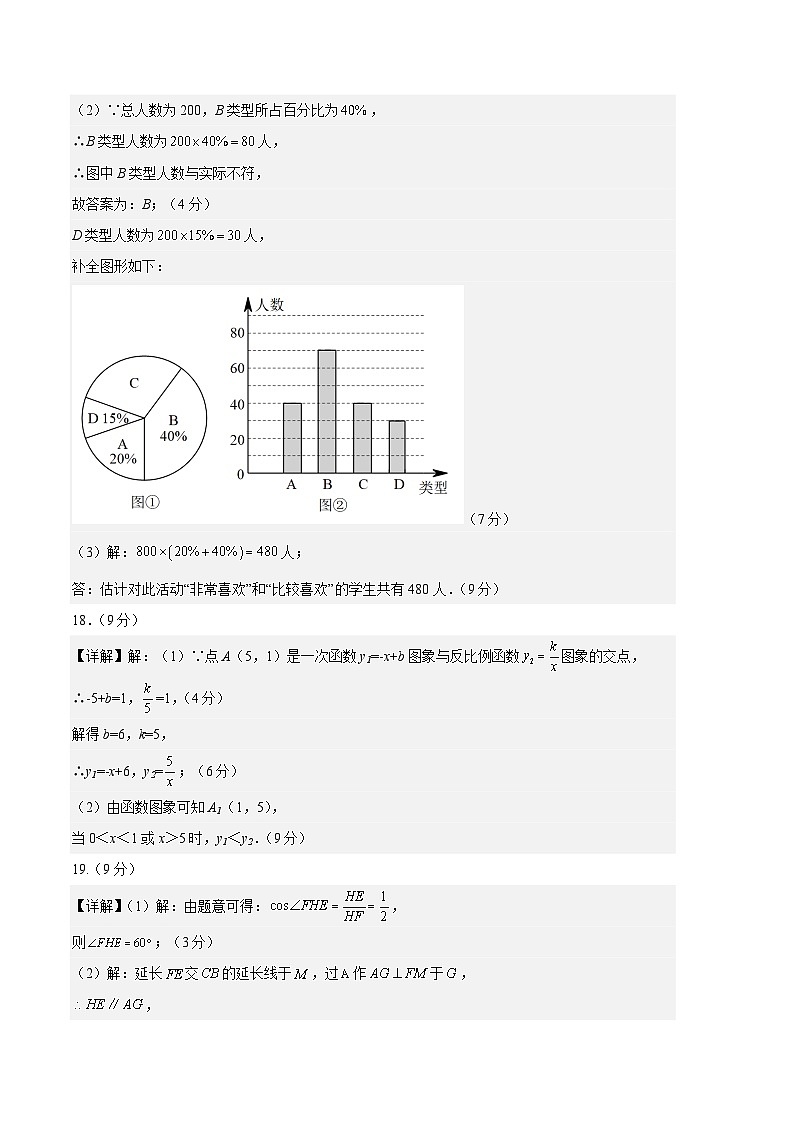 数学（河南卷）-学易金卷：中考第二次模拟考试卷02