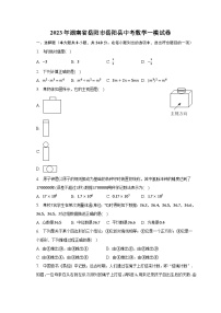 2023年湖南省岳阳市岳阳县中考数学一模试卷（含解析）