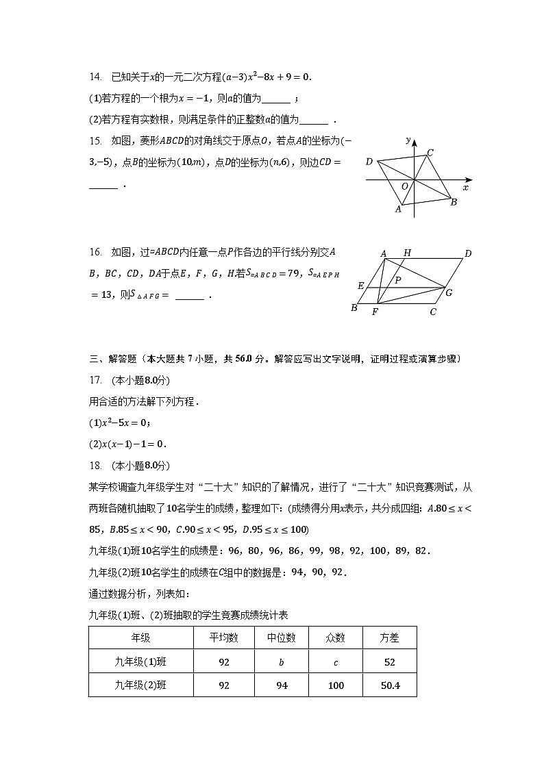 2022-2023学年浙江省杭州市拱墅区大关中学教育集团八年级（下）期中数学试卷（含解析）03