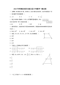 2023年河南省洛阳市新安县中考数学一模试卷-普通用卷