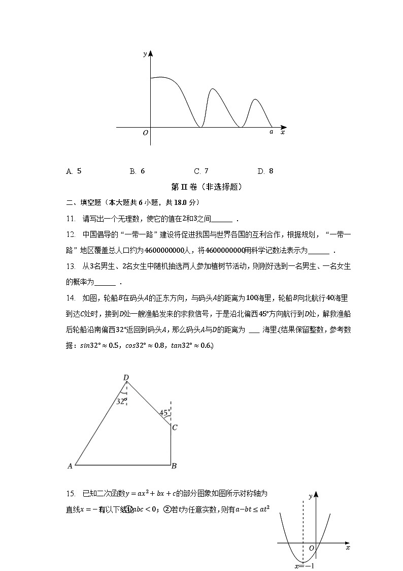2023年湖北省武汉市江岸区中考数学二模试卷（含解析）03
