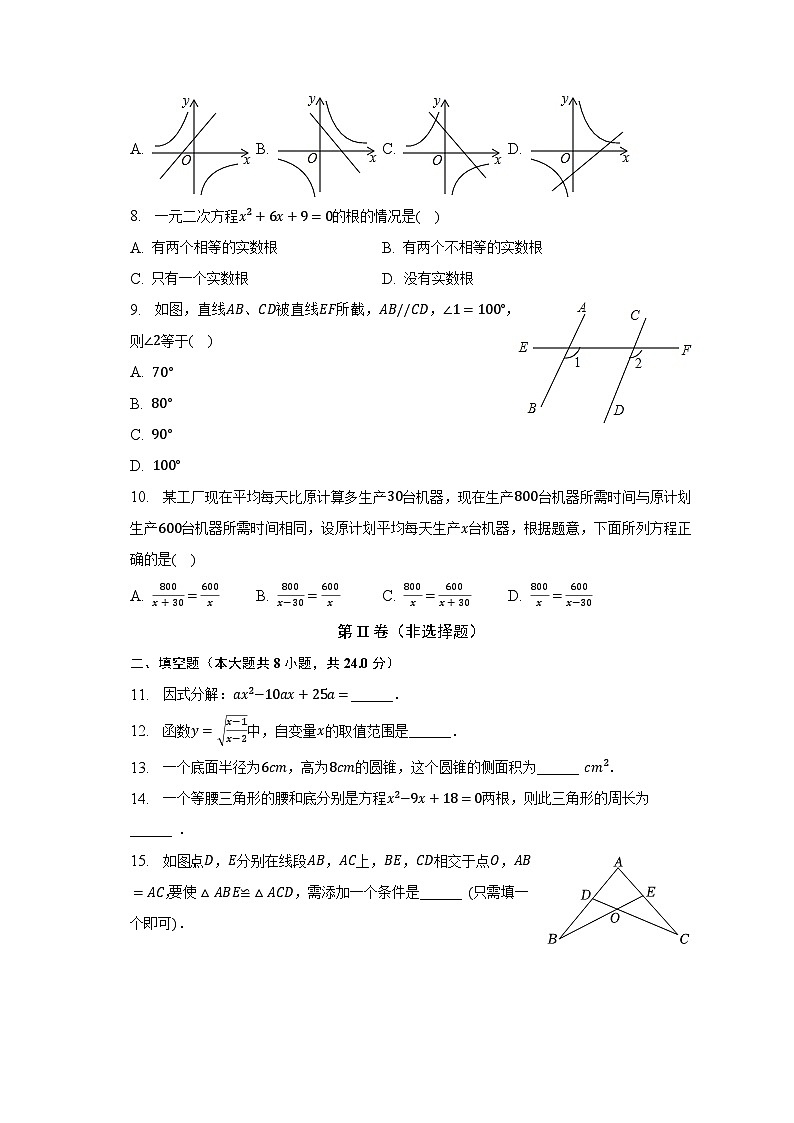2023年湖南省邵阳市隆回县中考数学一模试卷（含解析）02