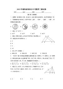 2023年青海省海东市中考数学二模试卷（含解析）