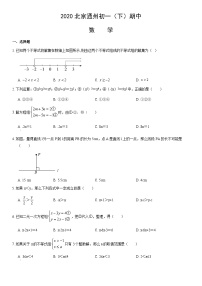 2020北京通州初一（下）期中数学（教师版）