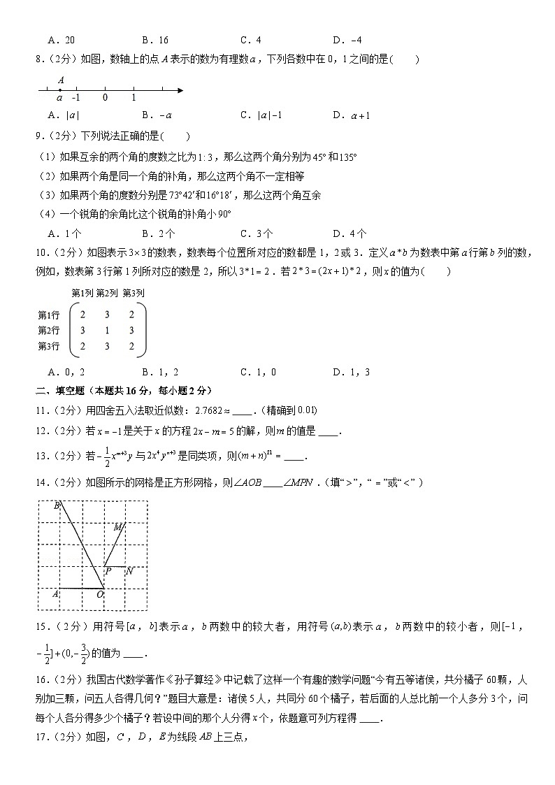2021北京西城初一（上）期末数学（教师版）第2页