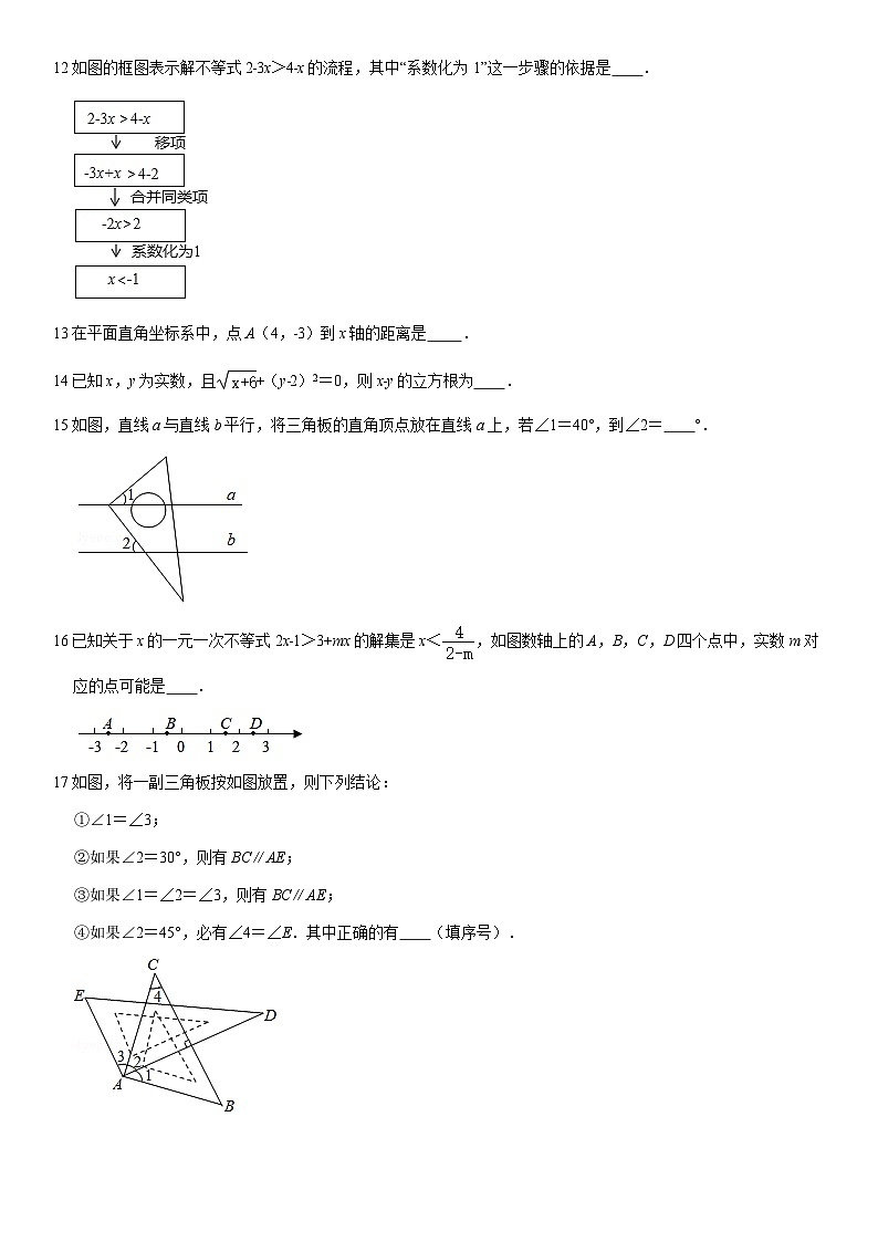 2021北京广渠门中学初一（下）期中数学（教师版）第3页