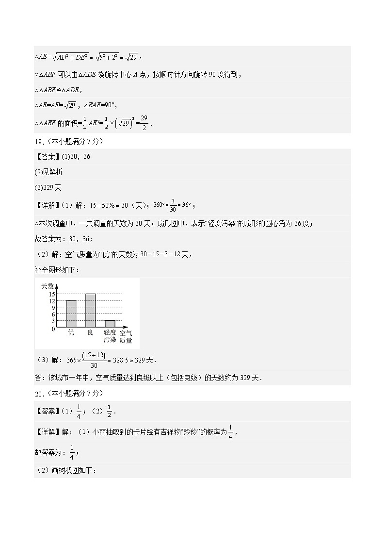 数学（云南卷）-【试题猜想】2023年中考考前最后一卷（考试版+答题卡+全解全析+参考答案）03