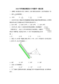 2023年河南省鹤壁市中考数学一模试卷（含解析）