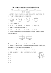 2023年黑龙江省牡丹江市中考数学一模试卷（含解析）