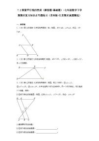 7.2探索平行线的性质（解答题-基础题）-七年级数学下学期期末复习知识点专题练习（苏科版-江苏期末真题精选）