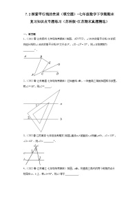 7.2探索平行线的性质（填空题）-七年级数学下学期期末复习知识点专题练习（苏科版-江苏期末真题精选）