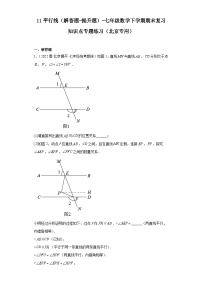 11平行线（解答题-提升题）-七年级数学下学期期末复习知识点专题练习（北京专用）