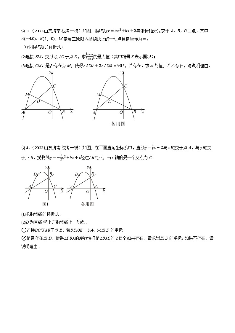 2023年中考数学压轴题专项训练 压轴题09二次函数与角度数量关系问题 (试题)第2页