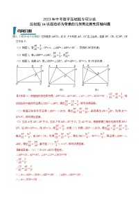 2023年中考数学压轴题专项训练 压轴题14以四边形为背景的几何类比探究压轴问题（试题+答案）