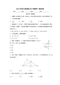 2023年四川省绵阳市中考数学二模试卷（含解析）