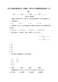 2023年湖北省黄冈市、孝感市、咸宁市中考数学质检试卷（4月份）（含解析）