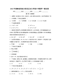 2023年湖南省娄底市娄星区双江学校中考数学一模试卷（含解析）