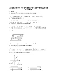 山东省滕州市张汪中学2022-2023学年八年级数学下册期末复习题