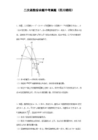 二次函数综合题中考真题（四川绵阳）