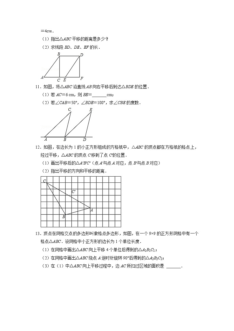 10.2.2 平移的特征 华师大版数学七年级下册课时练习(含答案)03