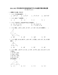 广东省河源市田家炳实验中学2021-2022学年七年级下数学期末测试题(含答案)