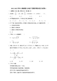 2022-2023学年人教新版七年级下册数学期末复习试卷3(含答案)