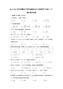 2022-2023学年安徽省六安市金寨县东片五校联考八年级（下）期中数学试卷（含解析）