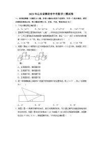 2023年山东省潍坊市中考数学三模试卷+