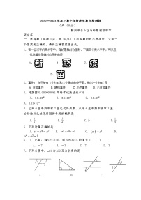 四川省雅安市名山区马岭镇初级中学2022-2023学年下学期七年级数学期末检测题