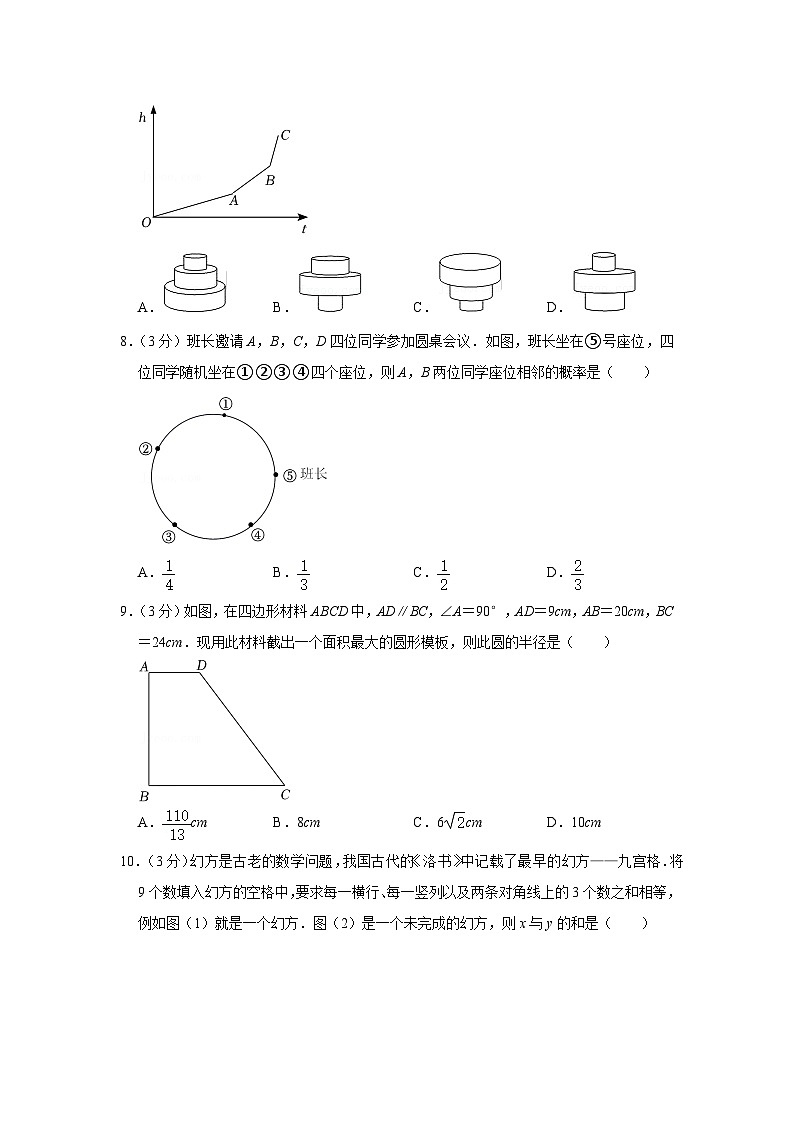 2022年湖北省武汉市中考数学试卷（解析版）02