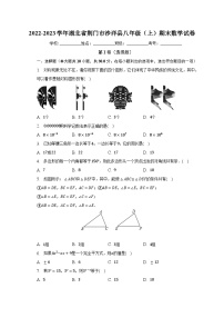 2022-2023学年湖北省荆门市沙洋县八年级（上）期末数学试卷（含解析）