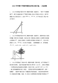 2023年河南中考数学模拟试卷分类汇编：三角函数