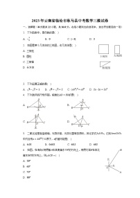 2023年云南省临沧市耿马县中考数学三模试卷（含解析）