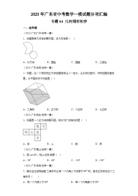 2023年广东省中考数学一模试题分项汇编  专题04几何图形初步