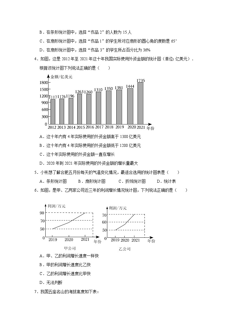 课堂分层优化系列之拓展培优练10.3课题学习从数据谈节水（三）02