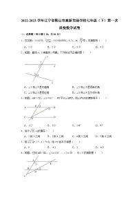 2022-2023学年辽宁省鞍山市高新实验学校七年级（下）第一次质检数学试卷（含解析）