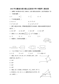 2023年安徽省合肥市蜀山区西苑中学中考数学三模试卷（含解析）