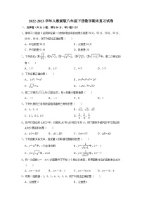 2022-2023学年人教新版八年级下册数学期末复习试卷(含答案)